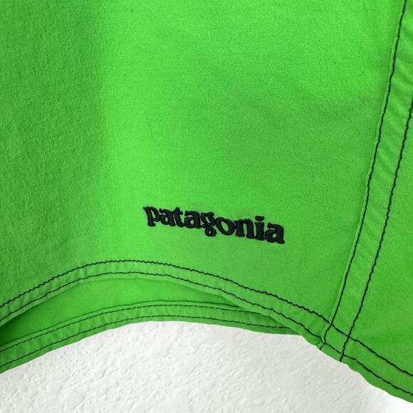 Patagonia Mens Board Swim Shorts Size 31 Unlined Summer Beach Summer Lime Green - Picture 4 of 6